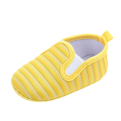 

Newborn Baby Candy Color Striped Mesh First Walkers Soft Sole Casual Shoes