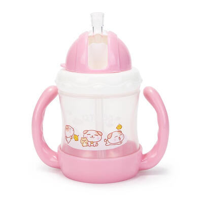

Cartoon Baby Cup Learn to Drink Training Cups Kids Milk Bottles with Straw
