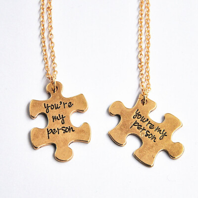 

You Are My Person Letter Couple Sisters Necklace Couple Lover Valentine Gift