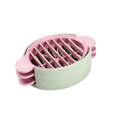 

3 in 1 Wheat Straw Boiled Egg Slicer Cutter Divider Kitchen Gadget Cooking Tool