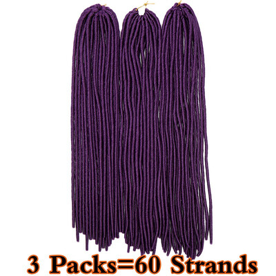 

3 Packs Dreadlocks Crochet Braids Soft Faux Locs Crochet Hair Synthetic Braiding Hair Bomba Goddess Locs Crochet Hair Braids