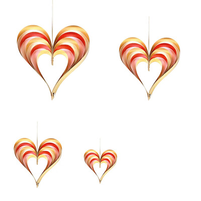 

〖Follure〗Cardboard fold Heart Shaped Hanging Ornaments Birthday Wedding Door Decor