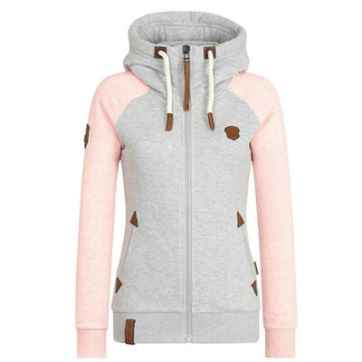 

2019 Autumn Women Solid Color Hooded Coat Windbreaker Female Zipper Windproof Outerwear Basic Jacket Coat Tops Plus Size -5XL