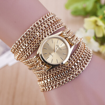 

Womens three-ring winding bracelet watch womens alloy quartz watch hot sale