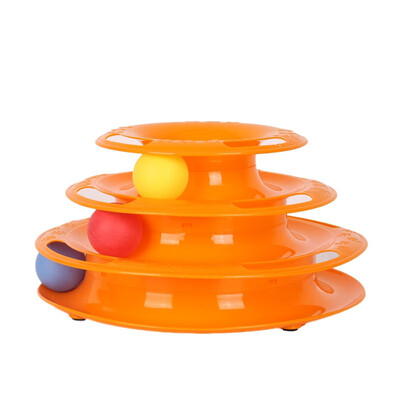 

Funny Cat Pet Toy Intelligence Triple Play Disc Cat Toys Balls