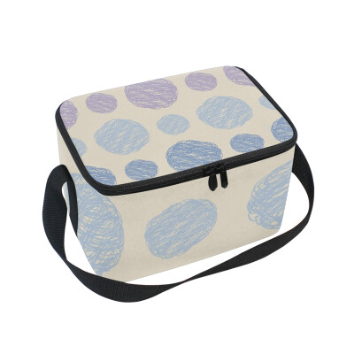 

ALAZA Polka Dot Lunch Box Insulated Lunch Bag Large Cooler Tote Bagfor Men Women