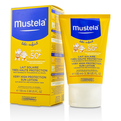 

MUSTELA - Very High Protection Sun Lotion SPF50 - Sun Sensitive & Intolerant Skin 100ml33oz