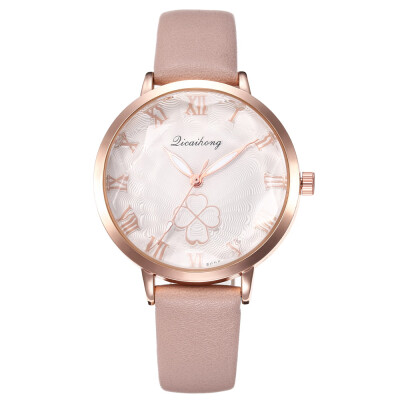 

New creative Roman scale four-leaf clover ladies fashion quartz watch female casual student table