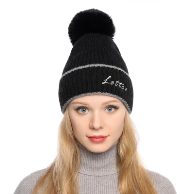 

Tailored Fashion Women Curling Baseball Cap Hat Winter Warm Thickened Knitted Ball Cap