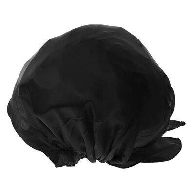 

Satin Long Hair Drying Hat Head Turban Women Smooth Ruffled Edge Sleeping Cap Elastic Shower Hat