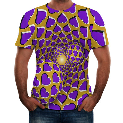 

Toponeto Mens Summer New Style 3D Printing Short Sleeves Fashion Comfort Tops Blouse