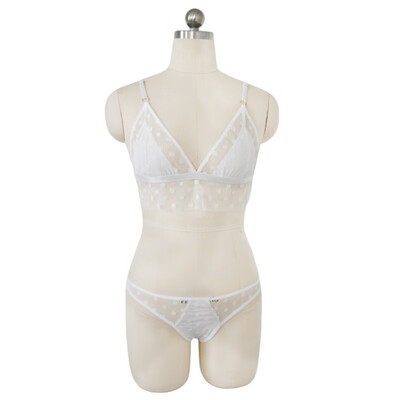 

Fashion Fantazi Giyim Seksi Dot Mesh Gauze Sexy Deep V Bra Sexy Lingerie Super Sexy Couple Sexy Suit
