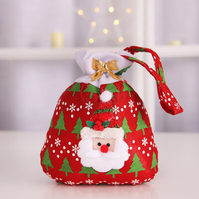 

Tailored Christmas Red Cartoon Old Man Snowman Candy Tote Child Gift Bag