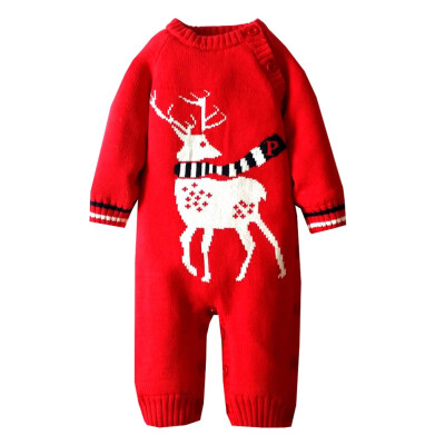 

Baby Long Sleeve Winter Jumpsuit Baby Kids Boys Girls Thick Rompers Outfits Christmas Cartoon Clothes Cute Infant