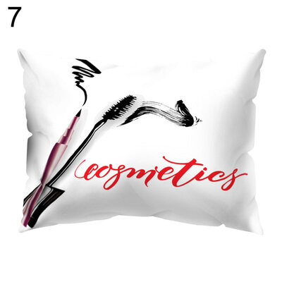 

Cosmetic Printed Rectangle Throw Pillow Case Cushion Cover Sofa Bed Home Decor