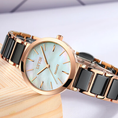 

Authentic green ceramic watches female students Korean version of simple ladies waterproof quartz watches fashion casual womens w