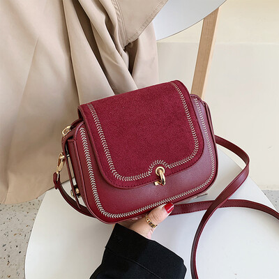 

Autumn&winter small bag woman 2019 new Korean version quality scrub oblique satchel bag simple fashion feeling single shoulder