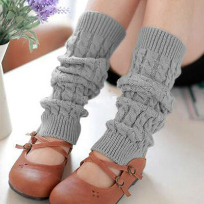 

Leg Warmer Women Warm Knee High Winter Knit Crochet Legging Boot Socks Slouch