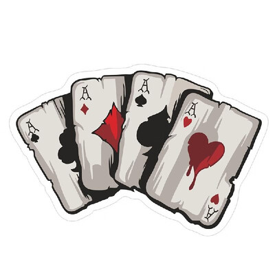 

Cartoon Playing Cards A Decal Motorcycle Car Sticker Car Styling Decoration