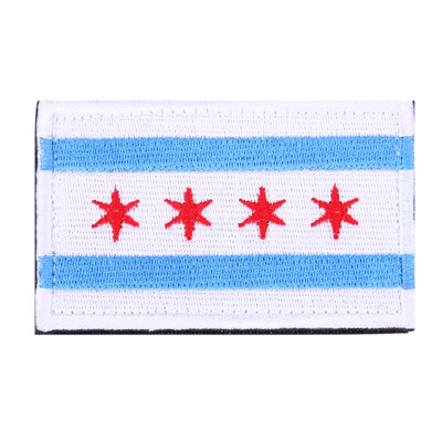 

Tactical Four Star Chicago Alumni Police flag Embroidered Morale Tags Patch