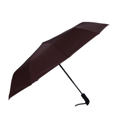 

Business Solid 3 Folding Automatic Umbrella 10 Ribs Sunny Rainy Big Parasol