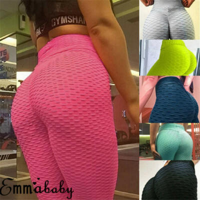 

Women Butt Lift Pants High Waist Yoga Fitness Leggings Scrunch Trousers Gym New