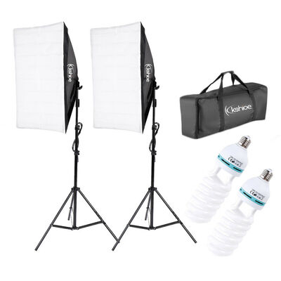 

2 Photography Lighting Softbox Stand Photo Equipment Soft Studio Light Kit