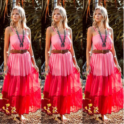 

Fashion Women Summer Dress Maxi Long Evening Party Dress Beach Dress Sundress US