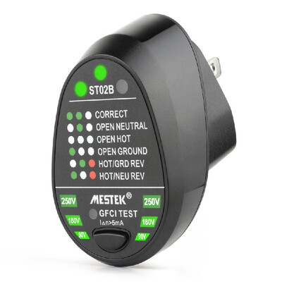 

MESTEK Advanced RCD Electric Socket Tester Automatic Neutral Live Earth Wire Testing Circuit Polarity Detector Wall UK Plug Breake