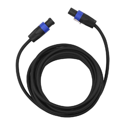 

12AWG Stage Mixer Cables Audio Amplifier Cord Speaker Connector Male to Male Four Core Oxygen Free Copper Conductor NL4FC Blue 10m