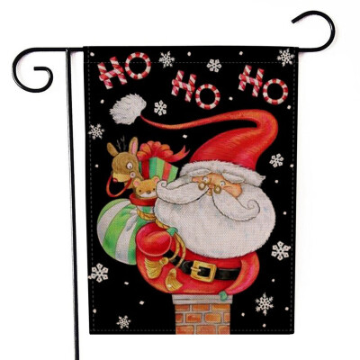 

Tailored Christmas Garden Flag Santa Claus Double Sided Banner Outdoor Lawn Decor Flag