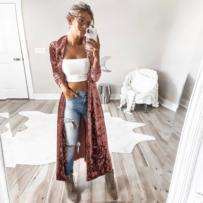 

Roseonmyhand Women Long Sleeve Tops Cardigan Sweaters Parka Outerwear Coat