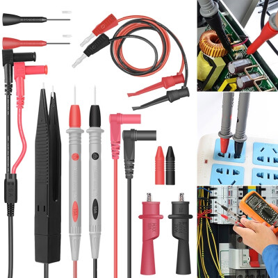 

Electrical Multimeter Lead Set Alligator Clip Test Hook Probes Wire Needle Tool