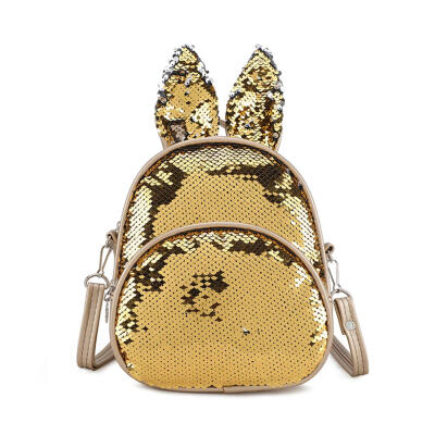 

Cute Sequin Rabbit Ear Shoulder Handbags Backpacks Kids Girls Crossbody Bag