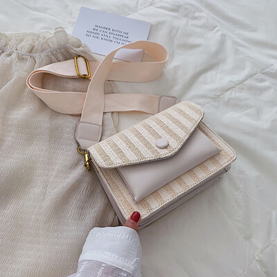 

Summer ins leisure broadband bag girl fresh new 2019 Korean version of the fashion single shoulder oblique satchel