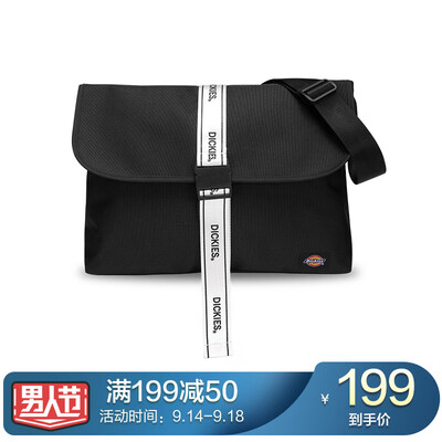 

Dickies Messenger Bag Mens Solid Color Sports Shoulder Bag Student Messenger Bag 161U90LBB02BK02Black