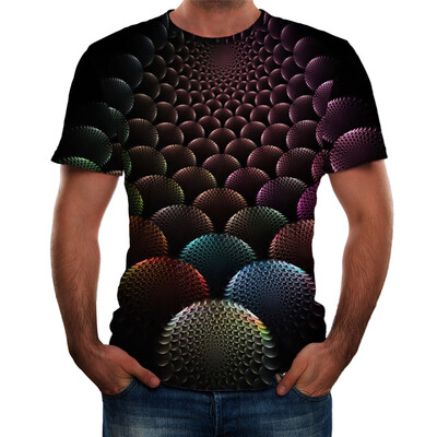 

Toponeto Mens Summer New Style 3D Printed Short Sleeves Fashion Comfort Blouse Top
