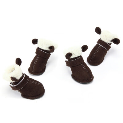 

4 PcsSets Pet Autumn Winter Thickened Warm Boots for Dogs Comfortable Paw Protector Rabbit Ears