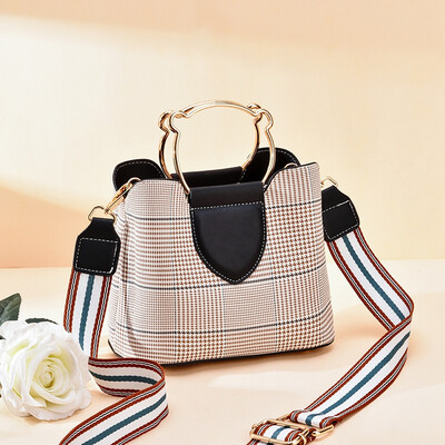 

Plaid Korean fashion Joker ins portable ladies bag net red casual simple diagonal bag