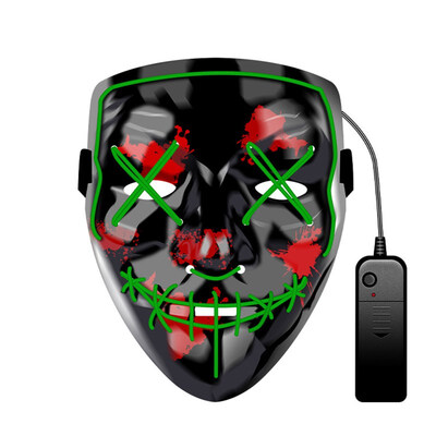 

FUNNYBUNNY Ghost Dance Face Mask Halloween Party Costume Masquerade EL Masks Circus Party Decor PVC Adults Full Face