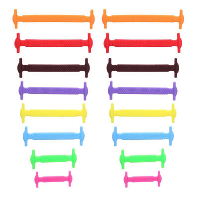 

8 PairsSet Silicone Shoelaces Children Elastic Multifunctional Shoe String