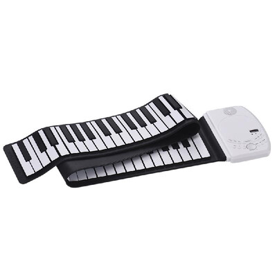 

Portable 88 Keys Roll Up Piano Flexible Soft Silicone Electronic Piano Keyboard Built-in Loud Speaker Recharge Battery Standard Pi