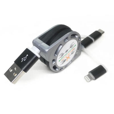 

Retractable Charging Cable Lightning Micro USB Type C 3-in-1 2A Data Cable For IPhone Samsung Galaxy LG HTC Nokia 33ft