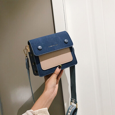 

Senior sense of foreign style womens bag retro chic frosted broadband small square bag new 2019 simple shoulder slung bag