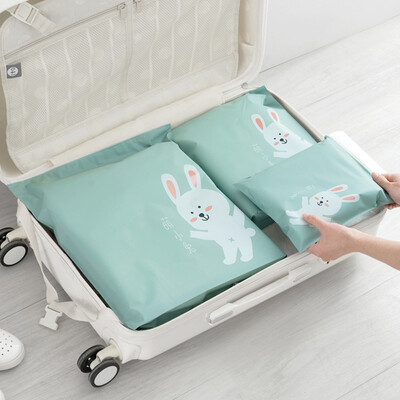 

Gobestart 3 Pcs Travel Portable Storage Bags Cartoon Pattern Practical Waterproof Storage