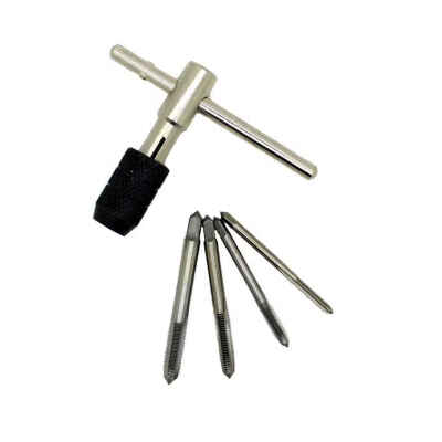 

5pcs1 Set T-Handle Ratchet Tap Wrench Screw Thread Plug Taps Holder Alloy Steel Grinding Hand Tools