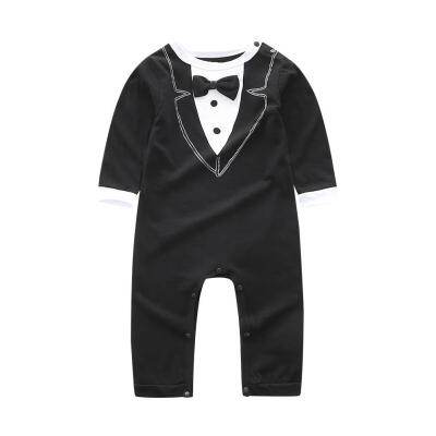 

Cotton Casual Newborn Baby Boys Rompers Gentleman Cute Bowknot Jumpsuits