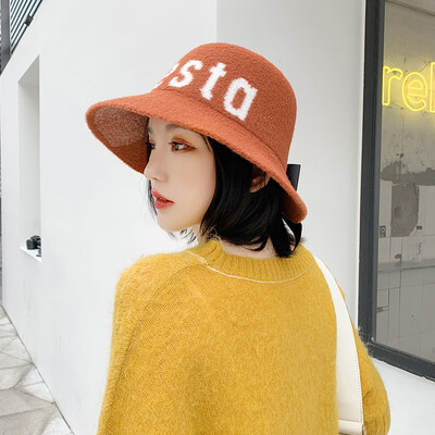 

Autumn&winter hair fishing man hat girl Korean version of the net red letter Japanese sun hat English sun hat