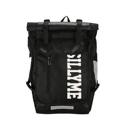 

Ins Super Fire Shoulder Backpack Personality Male Fashion Night Light Letter Shoulder Bag Students Bookbag Computer Bag