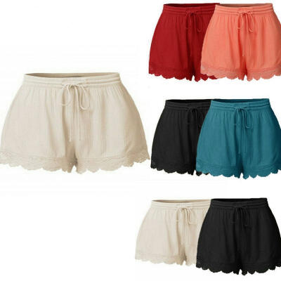 

5 Colors Women Summer Pants Casual Loose Shorts Beach High Waist Short Trousers L-5XL